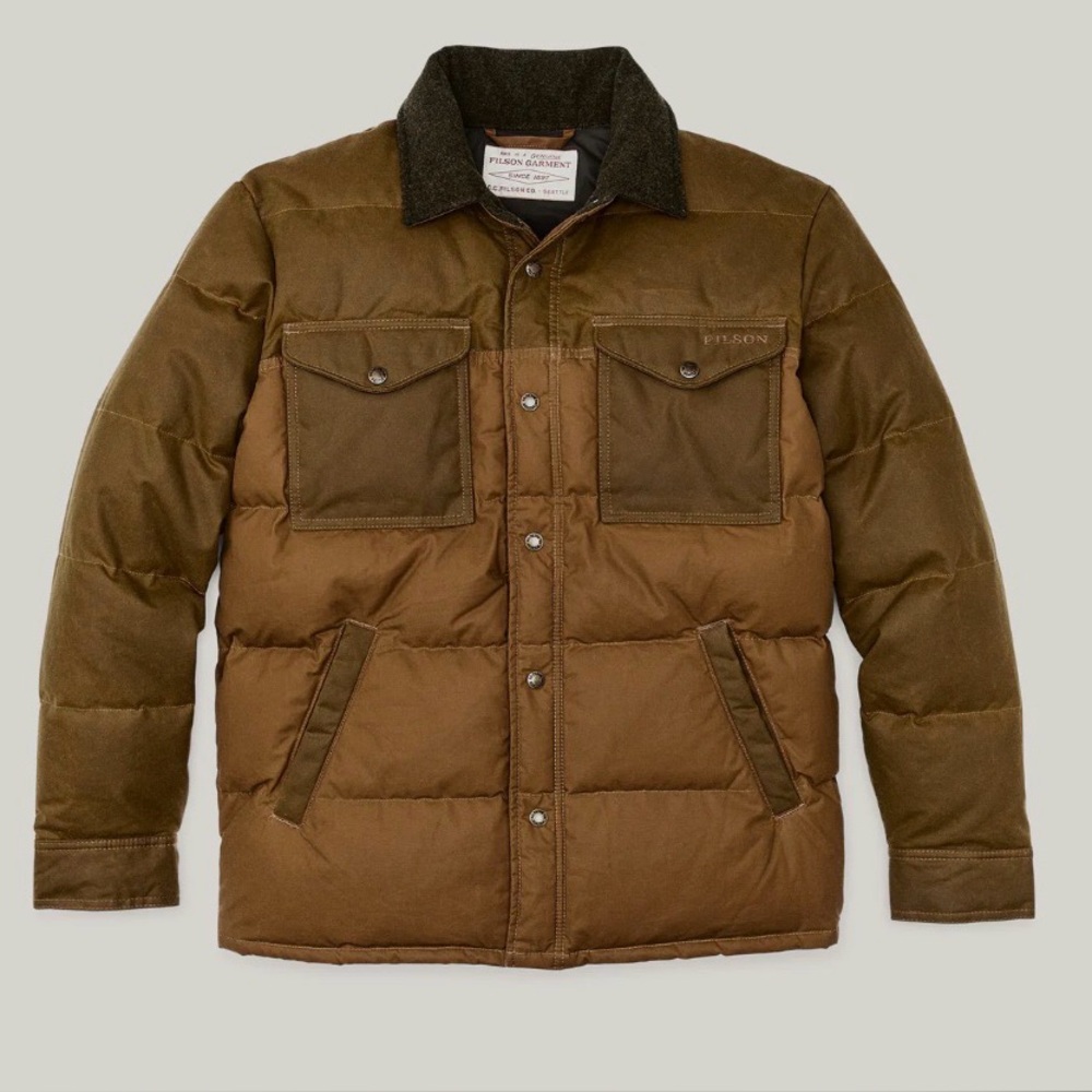 Filson Two-Tone Dark Tan Jac Shirt Jacket Men's Size Small